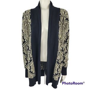 NWT Maurices open cardigan sweater women’s plus size large black metalic gold